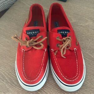 Red Sperry Topsiders